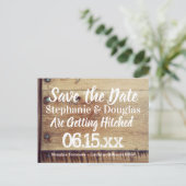 ウッド素朴あなたと私は日付はがきを保存 案内ポストカード (スタンド正面)