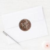 ウッド素朴ありがとう ラウンドシール (封筒)