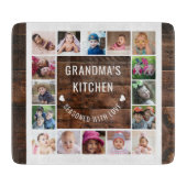 ウッド素朴おばあちゃんのキッチン16フォトコラージュ カッティングボード (正面)