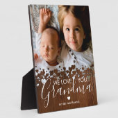 ウッド素朴おばあちゃんの写真 フォトプラーク (側面)