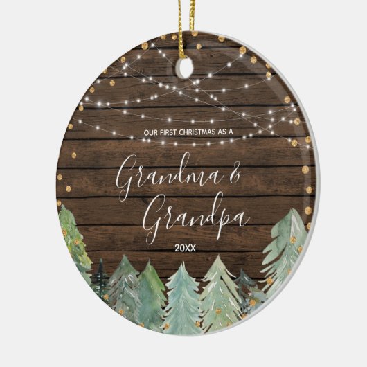 ウッド素朴おばあちゃんグランドパクリスマスオーナメント セラミックオーナメント (左)
