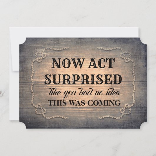 ウッド素朴おもしろいブライドメイド/メイド・オブ・オーナー（花嫁付き添い人） 招待状 (正面)