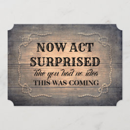 ウッド素朴おもしろいブライドメイド/メイド・オブ・オーナー（花嫁付き添い人） 招待状