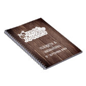 ウッド素朴たった今結婚しましたエレガントウェディングプランナー ノートブック (右側)