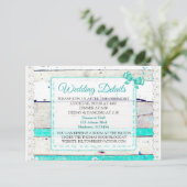 ウッド素朴とレースの結婚詳細カード エンクロージャーカード (スタンド正面)