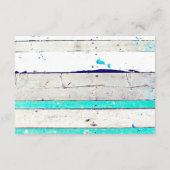 ウッド素朴とレースの結婚詳細カード エンクロージャーカード (裏面)