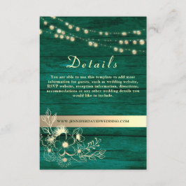 ウッド素朴の結婚詳細サイト エンクロージャーカード