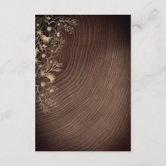 ウッド素朴の結婚詳細QRコード エンクロージャーカード (裏面)