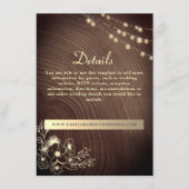 ウッド素朴の結婚詳細Webサイトのエンクロージャカード エンクロージャーカード (正面)