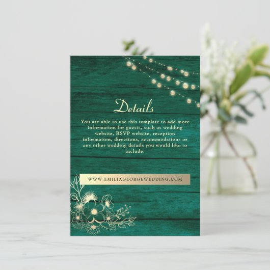 ウッド素朴の結婚詳細Webサイトのエンクロージャカード エンクロージャーカード (スタンド正面)