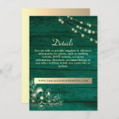 ウッド素朴の結婚詳細Webサイトのエンクロージャカード エンクロージャーカード (正面/裏面)