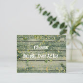 ウッド素朴は引用文後ずっと幸せに選ぶ ポストカード (スタンド正面)