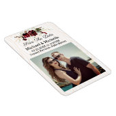 ウッド素朴は私たちの磁石の日結婚付を保存 マグネット (右側)