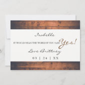 ウッド素朴は私の花嫁になる 招待状 (裏面)