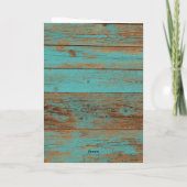 ウッド素朴ひまわりカボチャ秋誕生日いとこ カード (裏面)