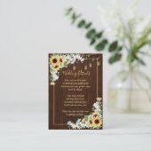 ウッド素朴ひまわりダスティブルーフローラ詳細 エンクロージャーカード (スタンド正面)