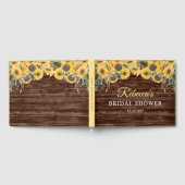 ウッド素朴ひまわりブライダルシャワーゲストブックス ゲストブック (全面)