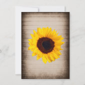 ウッド素朴ひまわりリハーサルディナー招待状 招待状 (裏面)