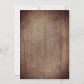 ウッド素朴ひまわりレース卒業パーティー 招待状 (裏面)