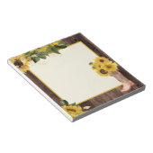 ウッド素朴ひまわり女性のカーボーイブーツ ノートパッド (アングル)