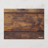 ウッド素朴ひまわり秋の結婚式ありがとう ポストカード (裏面)