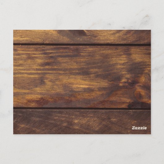 ウッド素朴ひまわり秋の結婚式ありがとう ポストカード (裏面)