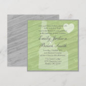 ウッド素朴アイダホ緑の結婚式招待状 招待状 (正面/裏面)