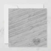 ウッド素朴アイダホ緑の結婚式招待状 招待状 (裏面)