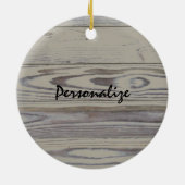 ウッド素朴アンガスブルウォーター色 セラミックオーナメント (裏面)