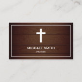 ウッド素朴イエスキリスト十字架 名刺 (正面)