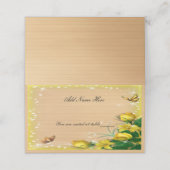 ウッド素朴イエロフローラバタフライテーブルプレース プレイスカード (外部開封)