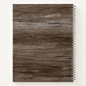 ウッド素朴イエローサンフラワー感謝祭レシピ ノートブック (裏面)