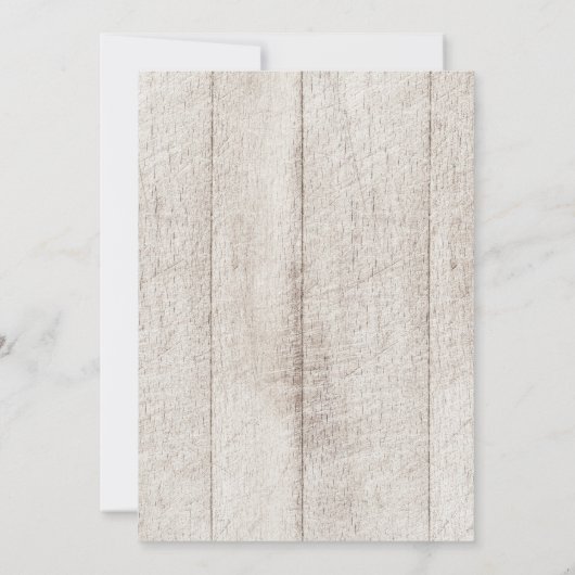 ウッド素朴イエローフローラベビーシャワーブランチ 招待状 (裏面)