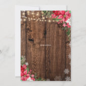 ウッド素朴ウィンターサプライズ30歳の誕生日 招待状 (裏面)