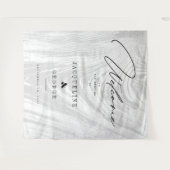 ウッド素朴ウィンターフォレ結婚ストデザイン タペストリー (正面(横))