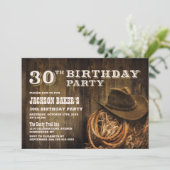 ウッド素朴ウェスタン30歳の誕生日パーティー 招待状 (スタンド正面)