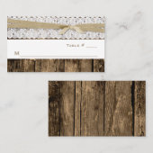 ウッド素朴ウェディングレセプション座席表 プレイスカード (正面/裏面)