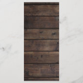 ウッド素朴ウッドカントリーバーンスタイル結婚ズメニュー メニュー (裏面)