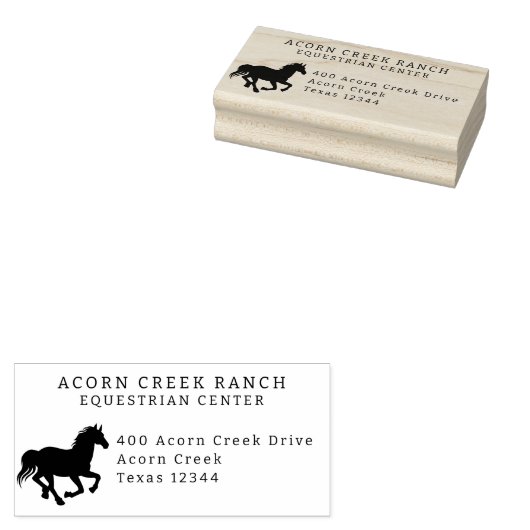 ウッド素朴ウマ馬馬術団センター ラバースタンプ (押印)