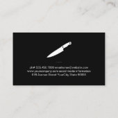 ウッド素朴エグゼクティブシェフ 名刺 (裏面)