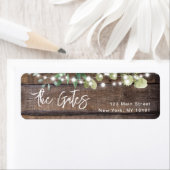 ウッド素朴エレガントグリーナリー差出人住所ラベル ラベル (インサイチュ)