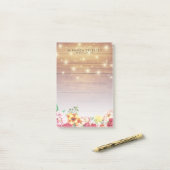 ウッド素朴エレガントフローラシックなストリングライト ポストイット (デスク上)