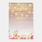 ウッド素朴エレガントフローラシックなストリングライト ポストイット (正面)