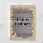 ウッド素朴エレガントホリ企業のーパーティー 招待状 (裏面)