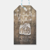 ウッド素朴エレガントメイスンジャーのストリングラ結婚イト ギフトタグ (裏面)