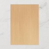 ウッド素朴オレンジフローラバタフライ結婚ズ詳細 エンクロージャーカード (裏面)