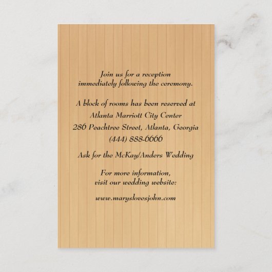 ウッド素朴オレンジフローラメイスンジャーズ詳細 エンクロージャーカード (裏面)