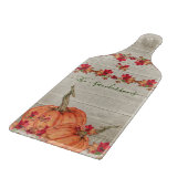 ウッド素朴オータムオレンジカボチャ紅葉 カッティングボード (角)