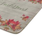 ウッド素朴オータムオレンジカボチャ紅葉 カッティングボード (角)