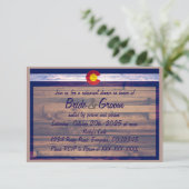 ウッド素朴カスタムコロラドのリハーサルのディナーカード 招待状 (スタンド正面)